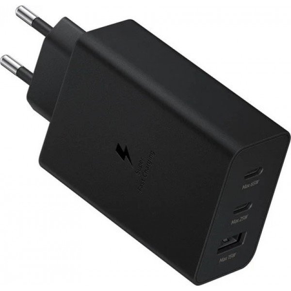 Samsung Fast Travel Charger 65W 2xType C & USB Black